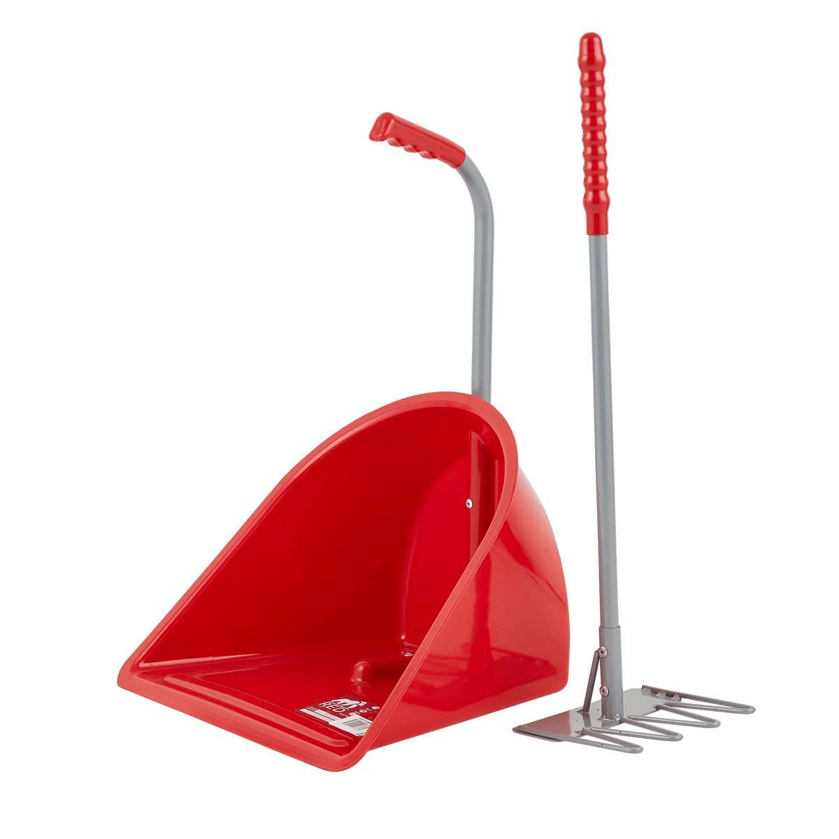 Red Gorilla Teenie Tidee Scoop with Short Traditional Rake