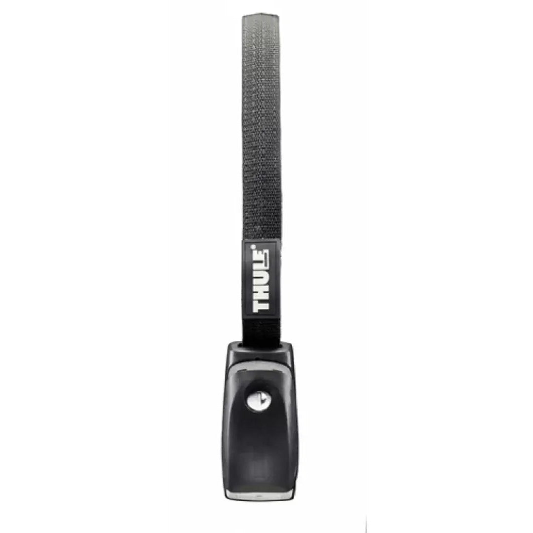 Thule Locking Strap - 275 cm with One Key locking cylinders, featuring brand logo, two 10-foot straps for secure fastening.