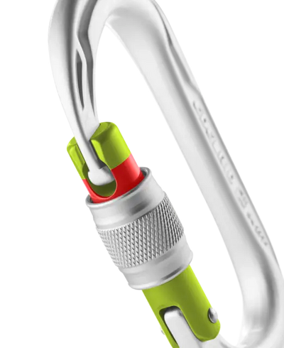 Edelrid Oval Power 2500 Screw Locking Carabiner - Silver