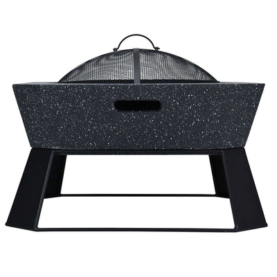 Protective mesh cover included with the MGO Square Fire Pit