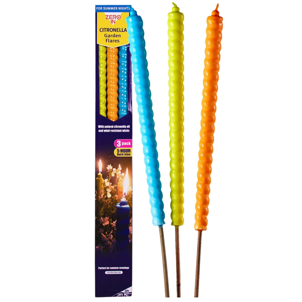 STV Zero In Citronella Garden Flares Beach Party 3-Pack