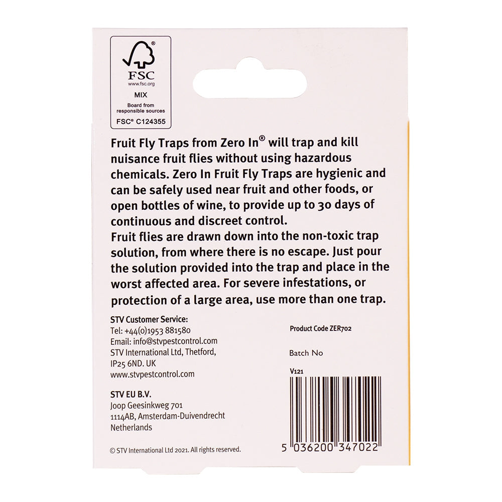STV Zero In Fruit Fly Trap Twin Pack